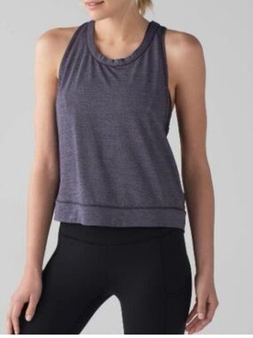 NWT lulu lemonade Heathered Tank Top - navy Heather